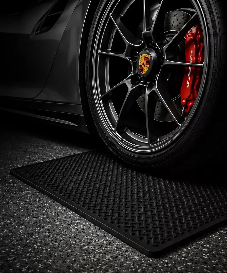 Four TrueHeat Armor pads placed under the tires